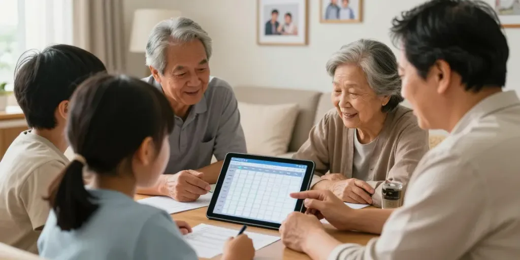 Application aidant familial facilitant la coordination des soins en famille autour d'un proche.